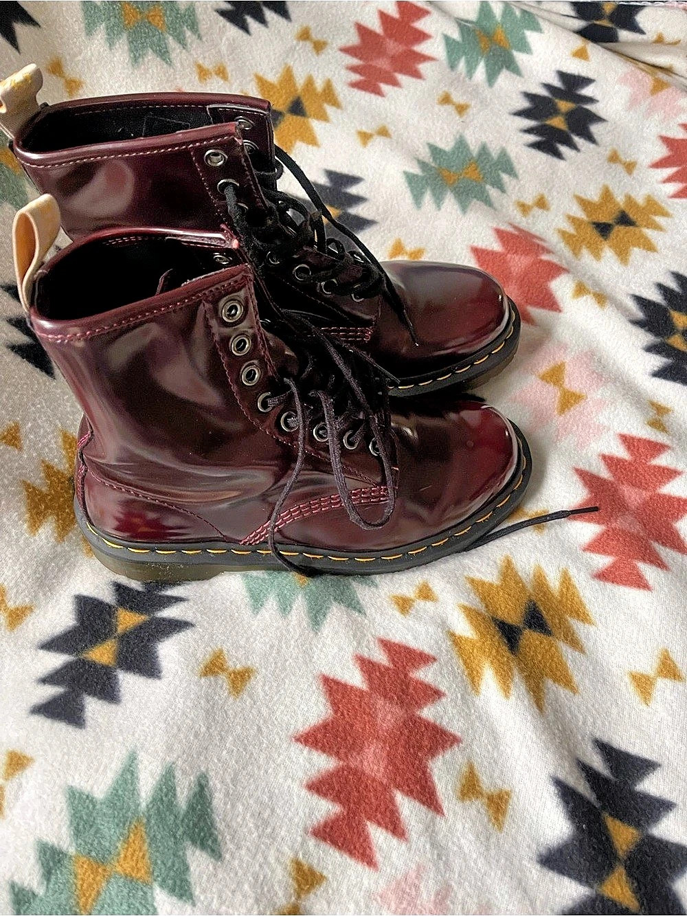 Dr. Martens 1460 Patent Lamper Boot Brown Combat Boots